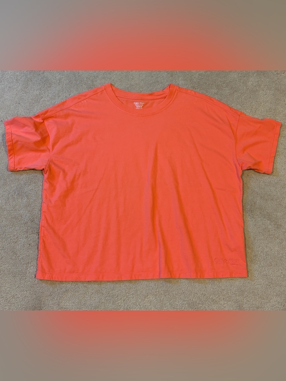 Calvin Klein performance bright pink t-shirt